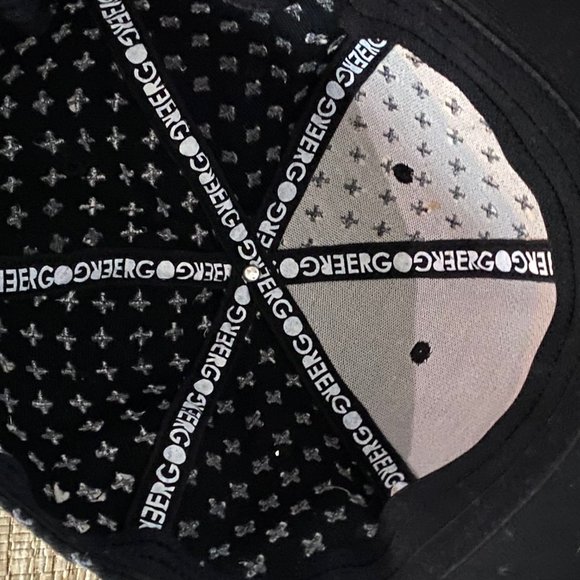 Men Black Wool (30%) Blend Skater Streetwear Embroidery Fitted Baseball Hat  S/M - Picture 4 of 5